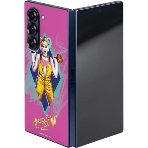 DC Comics Fierce Harley Quinn Galaxy Z Fold6 Skin