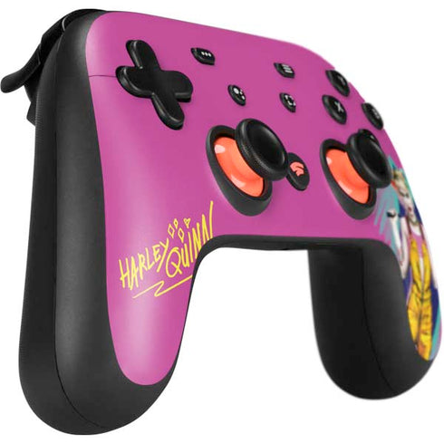 DC Comics Fierce Harley Quinn Google Stadia Controller Skin