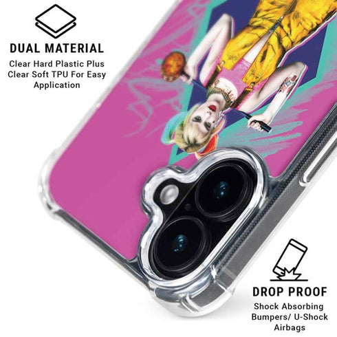 DC Comics Fierce Harley Quinn iPhone 16 Clear Case