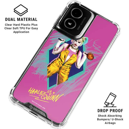 DC Comics Fierce Harley Quinn Moto G Power 5G (2024) Clear Case