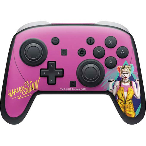 DC Comics Fierce Harley Quinn Nintendo Switch 2 (2025) Pro Controller Skin