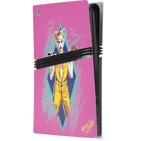 DC Comics Fierce Harley Quinn PS5 Pro Console Skin