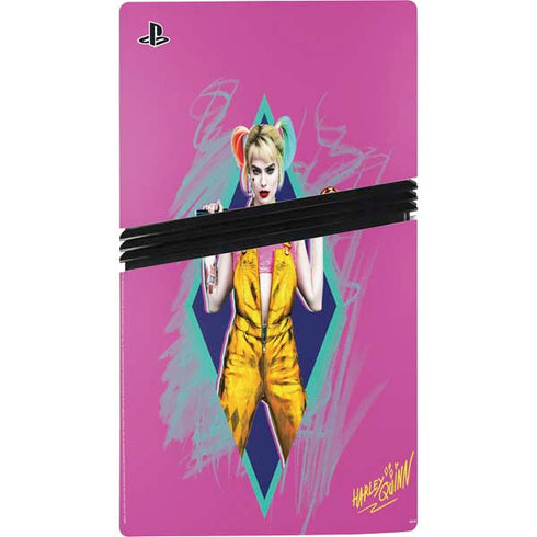 DC Comics Fierce Harley Quinn PS5 Pro Console Skin