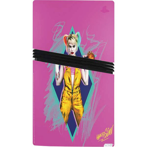 DC Comics Fierce Harley Quinn PS5 Pro Console Skin