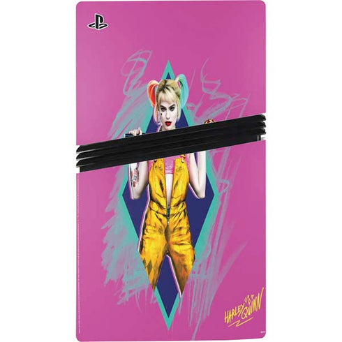 DC Comics Fierce Harley Quinn PS5 Pro Disk Console Skin