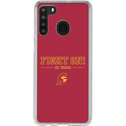 University of Southern California Fight On Galaxy A21 Clear Case