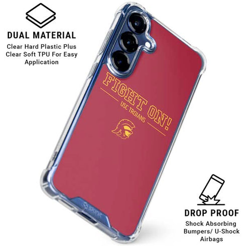 University of Southern California Fight On Galaxy S25 Clear Case