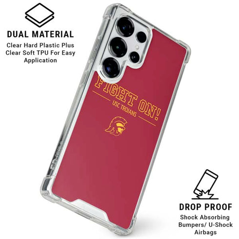 University of Southern California Fight On Galaxy S25 Ultra Clear Case