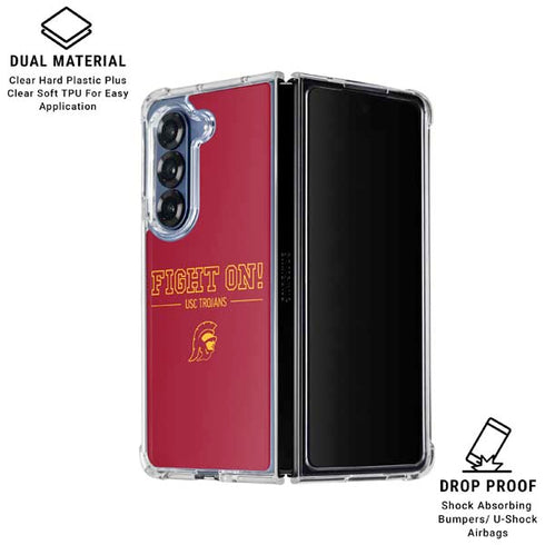 University of Southern California Fight On Galaxy Z Fold6 Clear Case