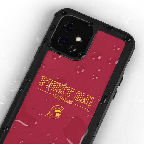 University of Southern California Fight On iPhone 12 Mini Waterproof Case