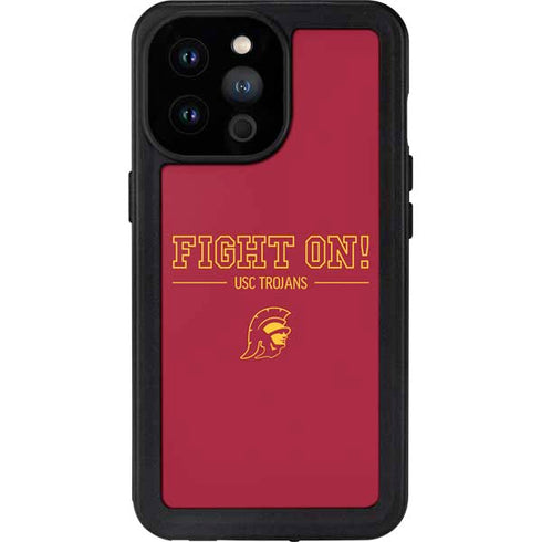 University of Southern California Fight On iPhone 14 Pro Max Waterproof Case