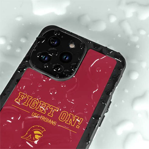 University of Southern California Fight On iPhone 14 Pro Max Waterproof Case