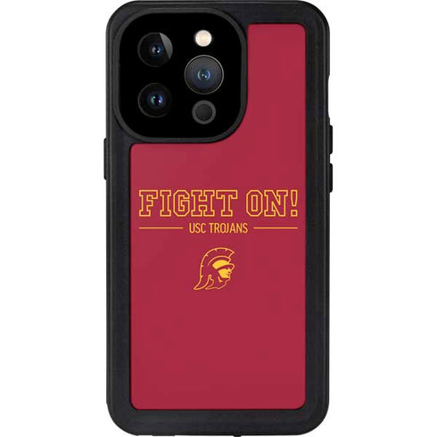 University of Southern California Fight On iPhone 14 Pro Waterproof Case