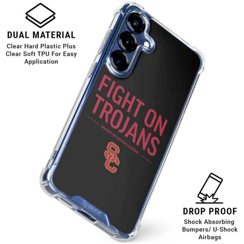 University of Southern California Fight On Trojans Galaxy S25 Clear Case