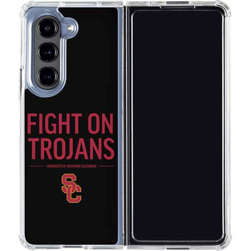 University of Southern California Fight On Trojans Galaxy Z Fold5 5G Clear Case