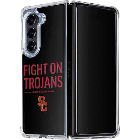 University of Southern California Fight On Trojans Galaxy Z Fold5 5G Clear Case