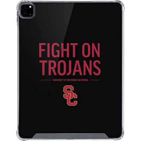 University of Southern California Fight On Trojans iPad Pro 12.9in (2020) Clear Case