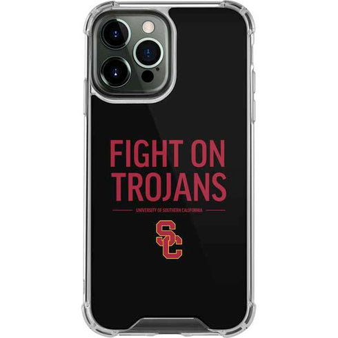 University of Southern California Fight On Trojans iPhone 14 Pro Max Clear Case