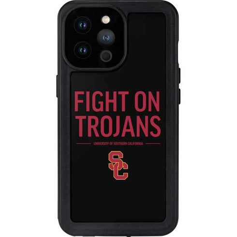 University of Southern California Fight On Trojans iPhone 14 Pro Max Waterproof Case