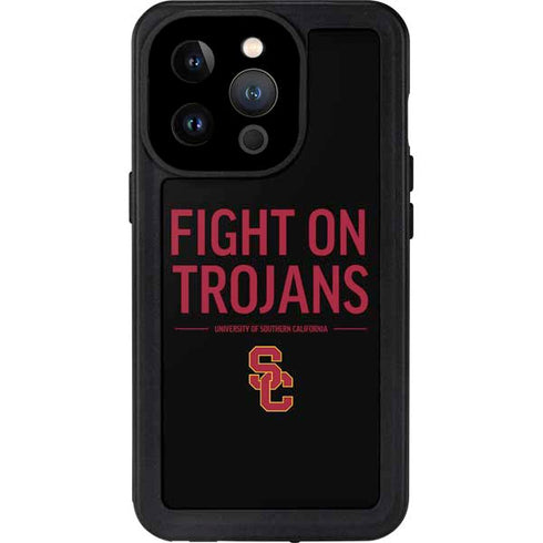 University of Southern California Fight On Trojans iPhone 14 Pro Waterproof Case