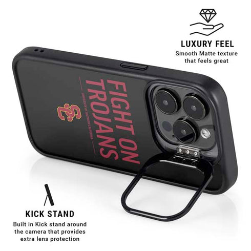 University of Southern California Fight On Trojans iPhone 15 Pro Kickstand Case