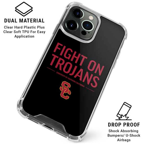 University of Southern California Fight On Trojans iPhone 16 Pro Max Clear Case