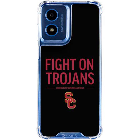 University of Southern California Fight On Trojans Moto G 5G (2024) Clear Case