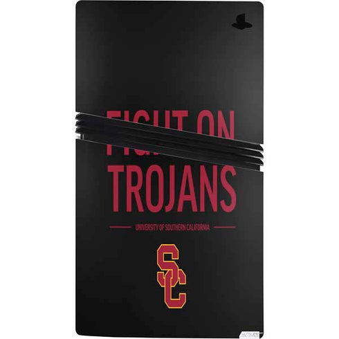 University of Southern California Fight On Trojans PS5 Pro Console Skin