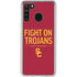 University of Southern California Fight On Trojans Red Galaxy A21 Clear Case