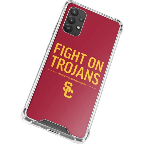 University of Southern California Fight On Trojans Red Galaxy A32 5G Clear Case