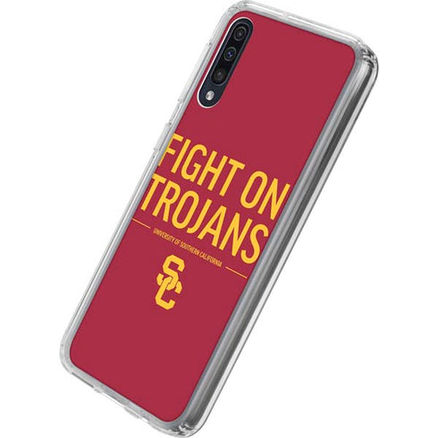 University of Southern California Fight On Trojans Red Galaxy A50 Clear Case