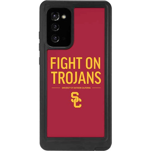 University of Southern California Fight On Trojans Red Galaxy Note20 5G Waterproof Case