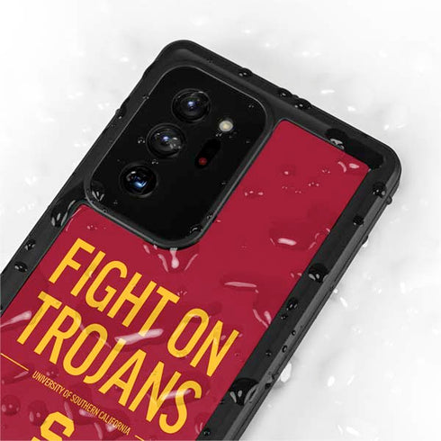 University of Southern California Fight On Trojans Red Galaxy Note20 Ultra 5G Waterproof Case