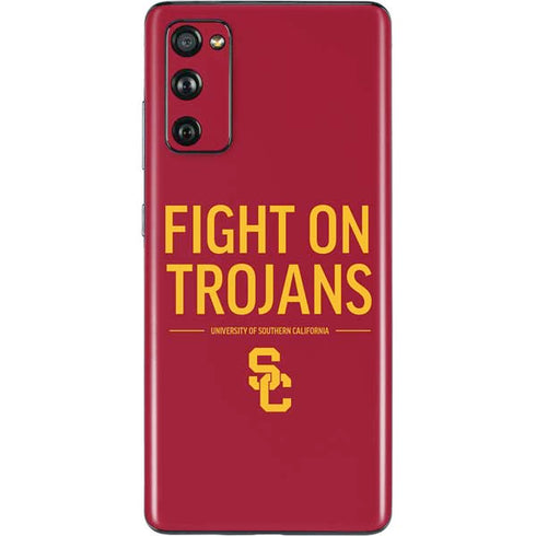 University of Southern California Fight On Trojans Red Galaxy S20 Fan Edition Skin