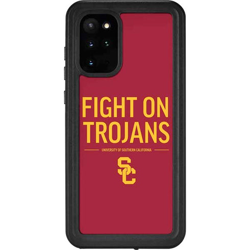 University of Southern California Fight On Trojans Red Galaxy S20 Plus Waterproof Case