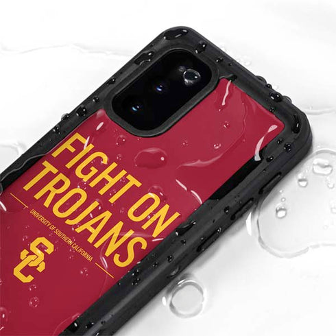 University of Southern California Fight On Trojans Red Galaxy S20 Waterproof Case