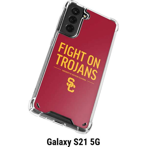 University of Southern California Fight On Trojans Red Galaxy S21 5G Clear Case