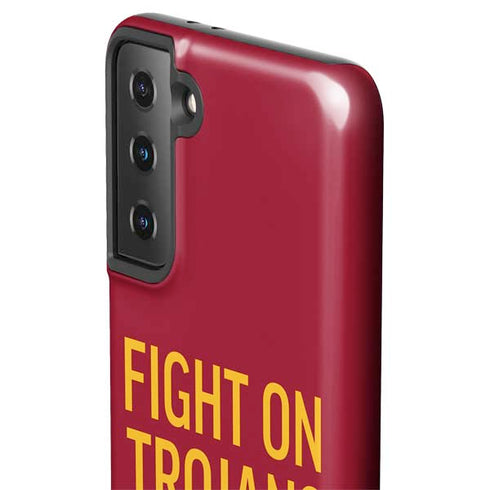 University of Southern California Fight On Trojans Red Galaxy S21 FE Pro Case