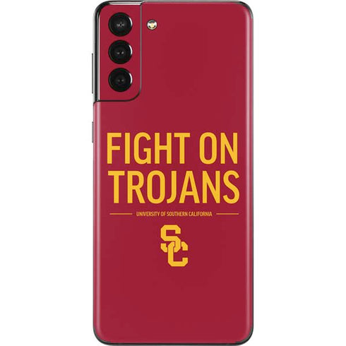 University of Southern California Fight On Trojans Red Galaxy S21 Plus 5G Skin