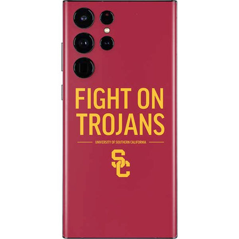 University of Southern California Fight On Trojans Red Galaxy S22 Ultra Skin