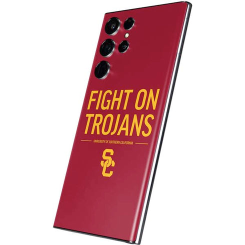 University of Southern California Fight On Trojans Red Galaxy S22 Ultra Skin