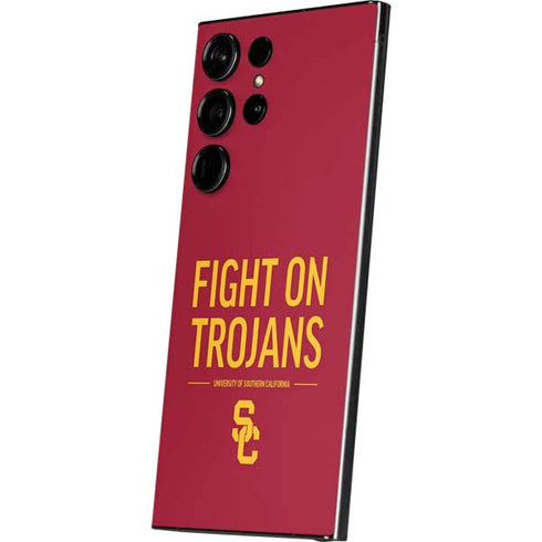University of Southern California Fight On Trojans Red Galaxy S25 Ultra Skin