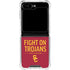 University of Southern California Fight On Trojans Red Galaxy Z Flip6 Clear Case