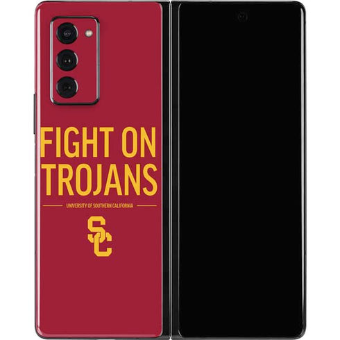 University of Southern California Fight On Trojans Red Galaxy Z Fold2 5G Skin