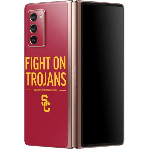 University of Southern California Fight On Trojans Red Galaxy Z Fold2 5G Skin