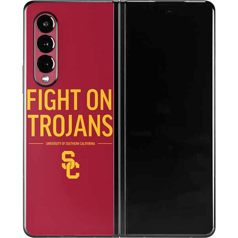 University of Southern California Fight On Trojans Red Galaxy Z Fold3 5G Skin
