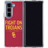 University of Southern California Fight On Trojans Red Galaxy Z Fold5 5G Clear Case