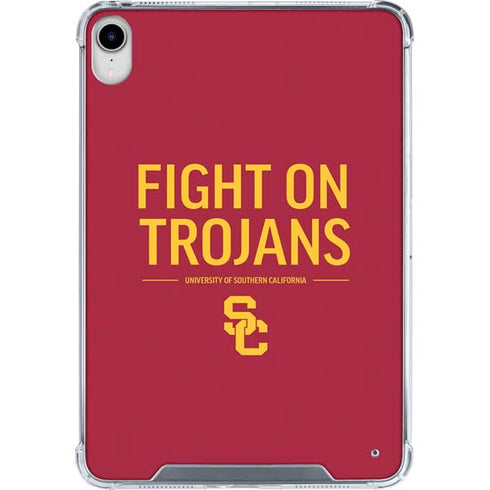 University of Southern California Fight On Trojans Red iPad 11th Gen (2025) Clear Case