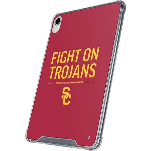 University of Southern California Fight On Trojans Red iPad 11th Gen (2025) Clear Case
