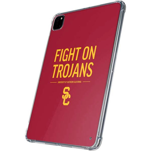 University of Southern California Fight On Trojans Red iPad Pro 11in (2024) Clear Case